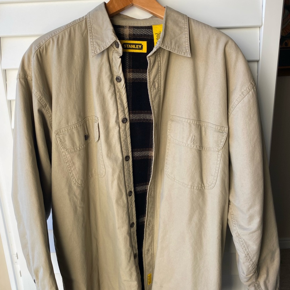 Men’s Stanley lined shirt jacket sz L